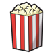 Popcorn Container red and white striped