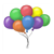 Bunch of 8 Balloons Color PDF
