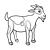 Spotted Goat Line PNG