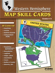 Western Hemisphere Map Skill Cards (Grade 6)