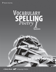 Vocabulary, Spelling, Poetry I Quiz Key