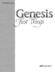 Genesis: First Things Test, Quiz, and Review Key