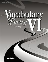 Vocabulary, Poetry VI Quiz Key
