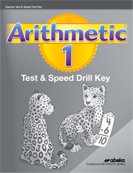 Abeka | Product Information | Arithmetic 1 Tests and Speed Drills Key