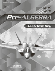Pre-Algebra Quiz and Test Key