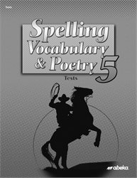 Spelling, Vocabulary,  and Poetry 5 Test Book (unbound)