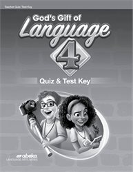 God's Gift of Language 4 Quiz and Test Key