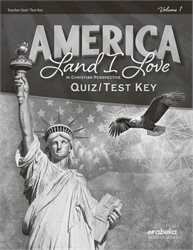 America: Land I Love Quiz and Test Key Volume 1