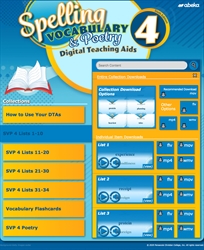 Spelling, Vocabulary, and Poetry 4 Digital Teaching Aids