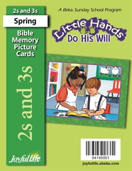 Little Hands Do His Will 2s &#38; 3s Mini Bible Memory Picture Cards