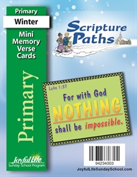 Scripture Paths Primary Mini Memory Verse Cards