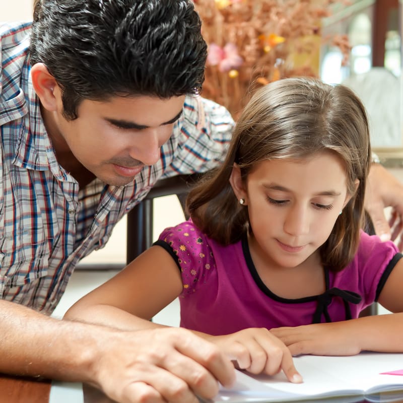 Father Teaching Daughter