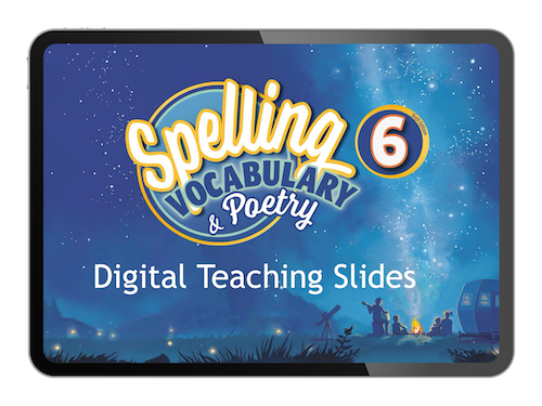 Spelling, Vocabulary, and Poetry 6 DTS