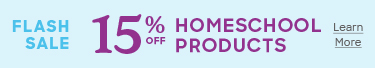 Save up to 15% on all homeschool curriculum!