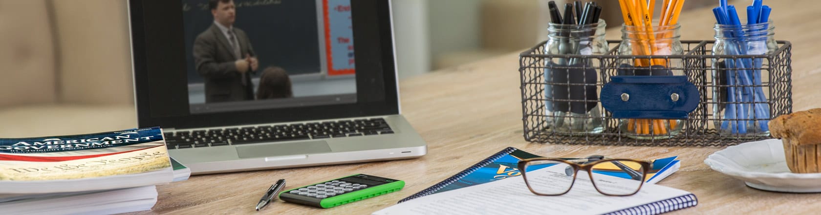 Laptop on Desk Showing Abeka Academy