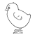 Yellow Chick Line PNG