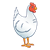 White Hen Color PNG