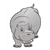 Smiling Gray Hippo Color PDF