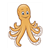 Orange Octopus Color PDF