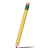 Yellow Pencil Color PNG
