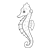 Sea Horse Line PNG