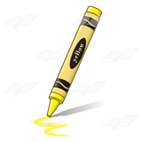 yellow crayon clipart