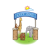 Zoo Scene Color PNG