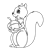 Brown Squirrel Line PNG