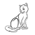 White Cat Line PNG