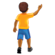 Boy with arm lifted