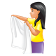Helpful Girl holding a towel