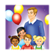 Birthday Party with children and balloons