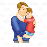 Download Abeka | Clip Art | Dad and Son—hugging