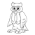 Male Owl Line PNG