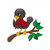 Black Bird on Branch Color PDF