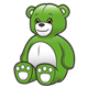 Stuffed Bear green