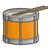 Orange Drum Color PNG