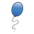 Blue Balloon Color PNG