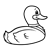 Swimming Duck Line PNG
