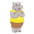 Gray Hippo Color PNG