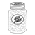 Jelly Beans Jar Line PNG