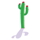 Cactus Green with red flowers