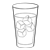 Water Glass Line PNG