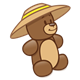 Teddy Bear with a tan hat