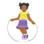 Girl Jumping Color PDF