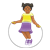 Girl Jumping Color PNG