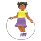 Girl Jumping with jump rope