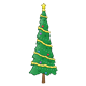 Christmas Tree narrow, decorated