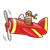 Red Plane Color PNG