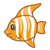 Striped Fish Color PNG